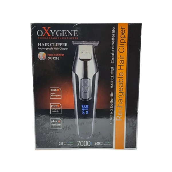 ماشین اصلاح 7000اکسیژن خط زن و صفرزن مو وصورت مدل OX_9286 تیغه های تیتانیوم با گارانتی 18ماهه اصلی