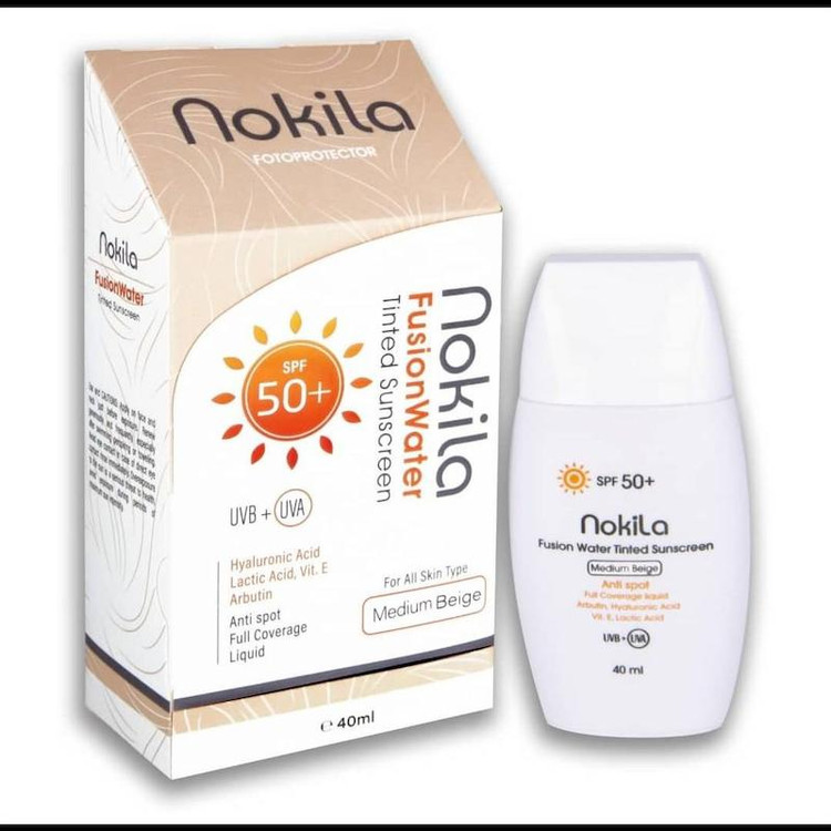 کرم ضد آفتاب نوکیلا Nokila SPF50+ بژ تیره | محافظت قوی UVA/UVB، مناسب انواع پوست ساخت لهستان