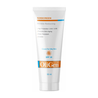 ضد آفتاب بدون رنگ الی ژن با SPF30 و خاصیت ضد چروک مناسب پوست چرب حجم 50 میلی لیتر