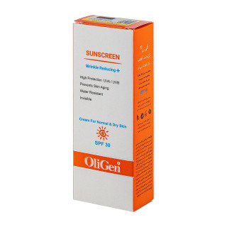 کرم ضد آفتاب و ضد چروک بی رنگ الی ژن با SPF30 مناسب پوست نرمال و خشک حجم 50 میلی لیتر
