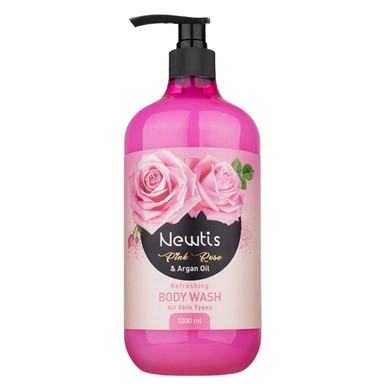 شامپو بدن نیوتیس مدل Pink Rose مناسب انواع پوست حجم 1000 میلی لیتر