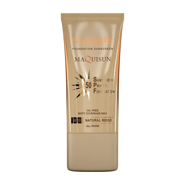 ضد آفتاب کرمپودری بژ طبیعی مکیسان SPF50 N20 سان سیف