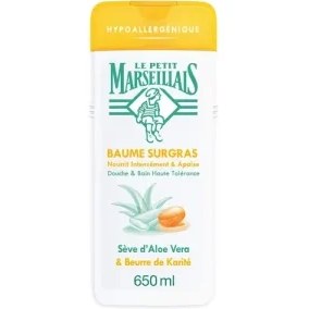 شامپو بدن کرمی فرانسوی لی پتیت مارسلیاس Le Petit Marseillais Aoe vera با رایحه آلوئه ورا 650 میل