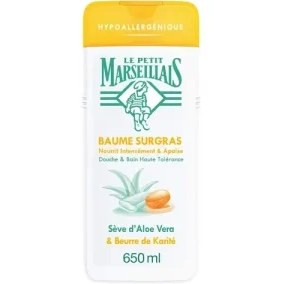 شامپو بدن کرمی فرانسوی لی پتیت مارسلیاس Le Petit Marseillais Aoe vera با رایحه آلوئه ورا 650 میل