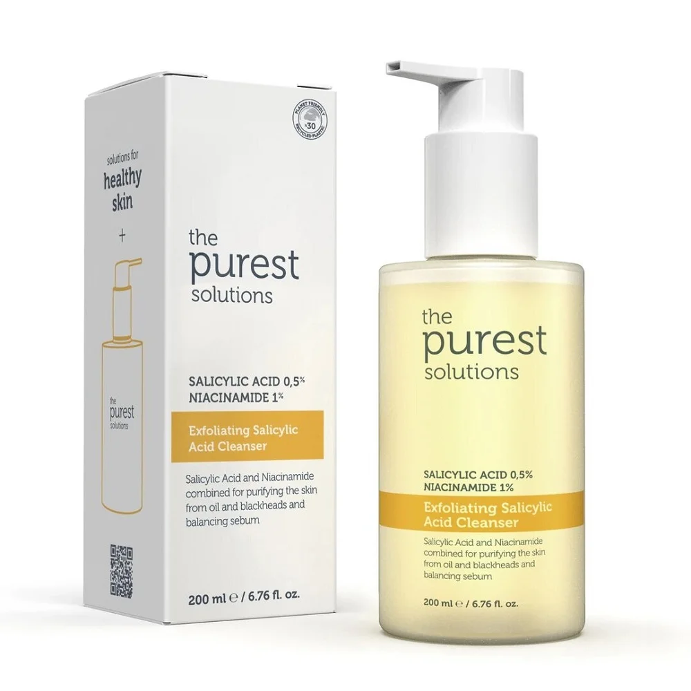 ژل شستشوی سالیسیلیک اسید و نیاسینامید پیورست سولوشن purest solution حجم 400 میل