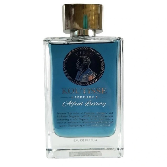 ادو پرفیوم مردانه آلفرد مدل لاکچری KOUTISSE ALFRED LUXURY با رایحه گرم شباهت ب مارلی لیتون حجم 120 میلی لیتر