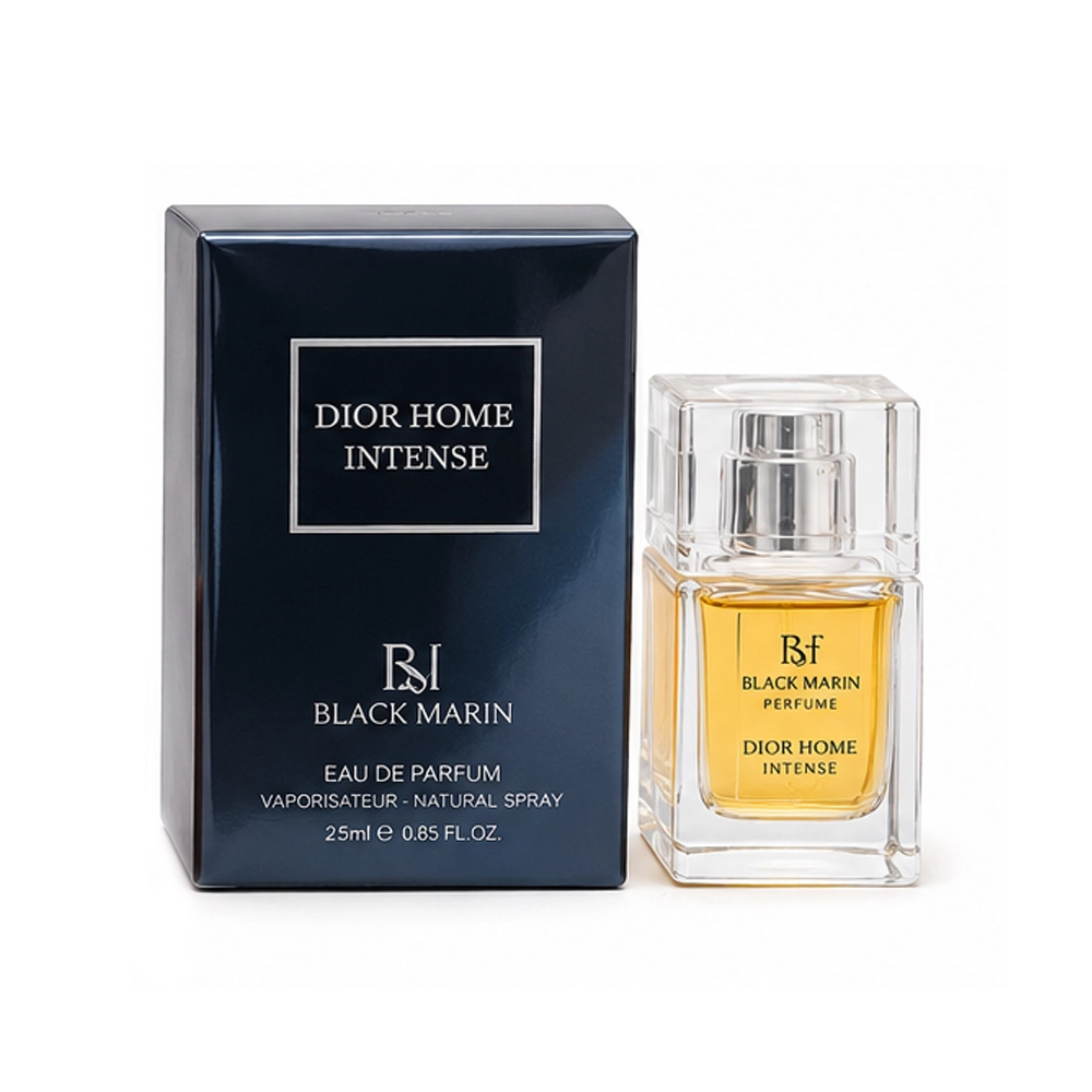 ادوپرفیوم جیبی مردانه بلک مارین مدل DIOR HOME INTENSE رایحه دیور هوم اینتنس حجم 25 میل رایحه چوبی گرم