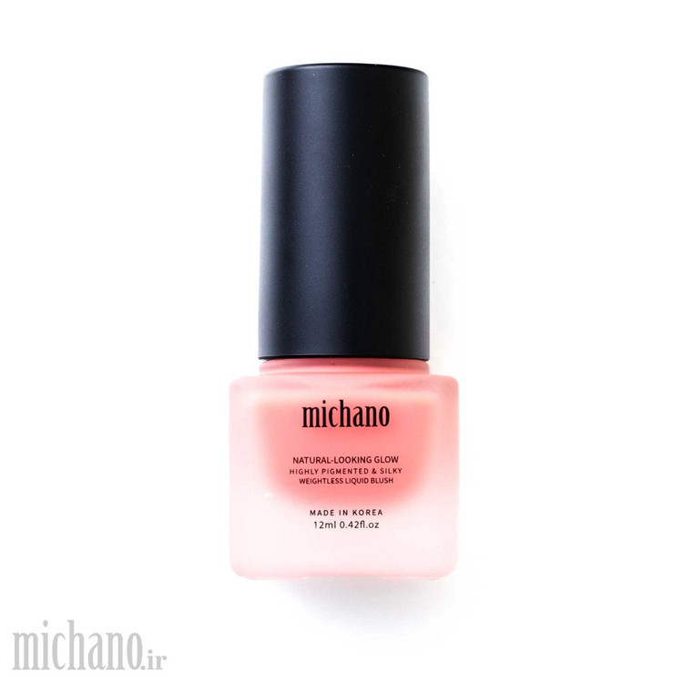 رژ گونه مایع میچانو رنگPink Peony حجم 12میل بافت سبک و مناسب انواع پوست ساخت کشورکره