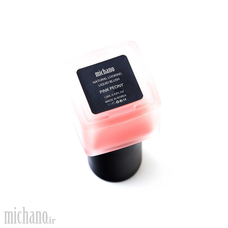 رژ گونه مایع میچانو رنگPink Peony حجم 12میل بافت سبک و مناسب انواع پوست ساخت کشورکره