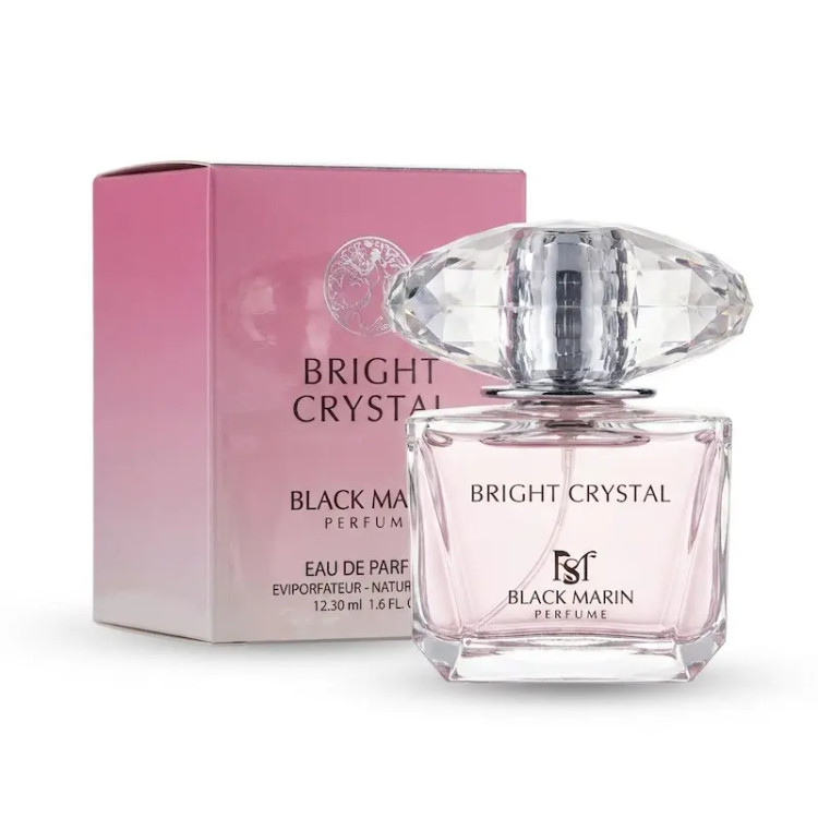 ادو پرفیوم زنانه مینی بلک مارین Black Marin رایحه Bright Crystal ورساچه برایت رایحه خنک و شیرین حجم 30میل