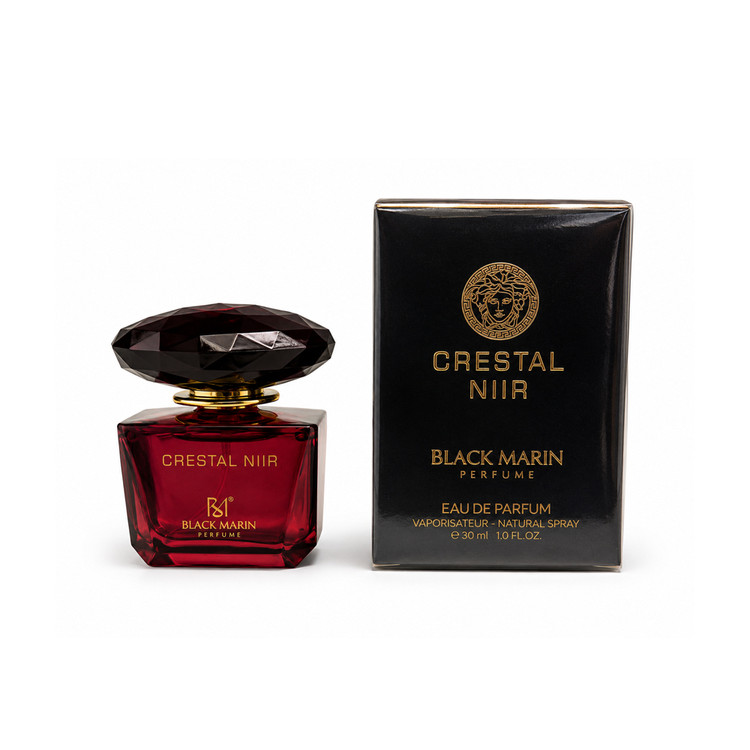 ادوپرفیوم مینی بلک مارین مدل کریستال نویر ورساچه بلک مارین BLACK MARIN حجم 30میل