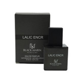 ادوپرفیوم جیبی مردانه بلک مارین LALIC ENCR لالیک مشکی BLACK MARIN رایحه چوبی و تلخ 30میل