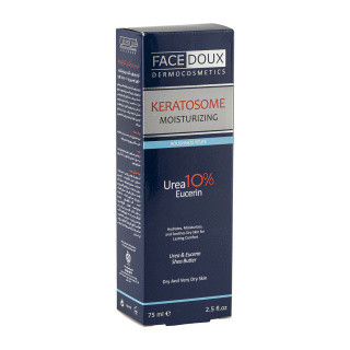 کرم مرطوب کننده و نرم کننده فیس دوکس حاوی اوسرین 10% و اوره مناسب پوستهای خیلی خشک و دهیدراته حجم 75 میل